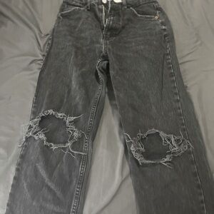 Black ripped jeans from Zara